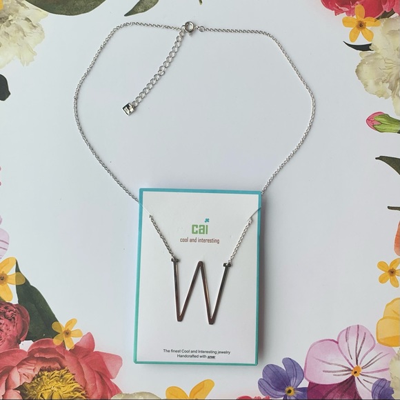 “W” Initial Necklace by Cool and Interesting (CAI) - Picture 2 of 2